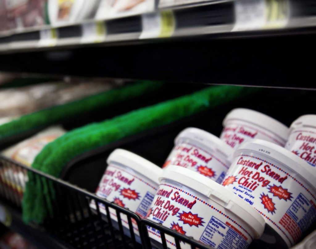 Custard Stand Hot Dog Chili tubs in store